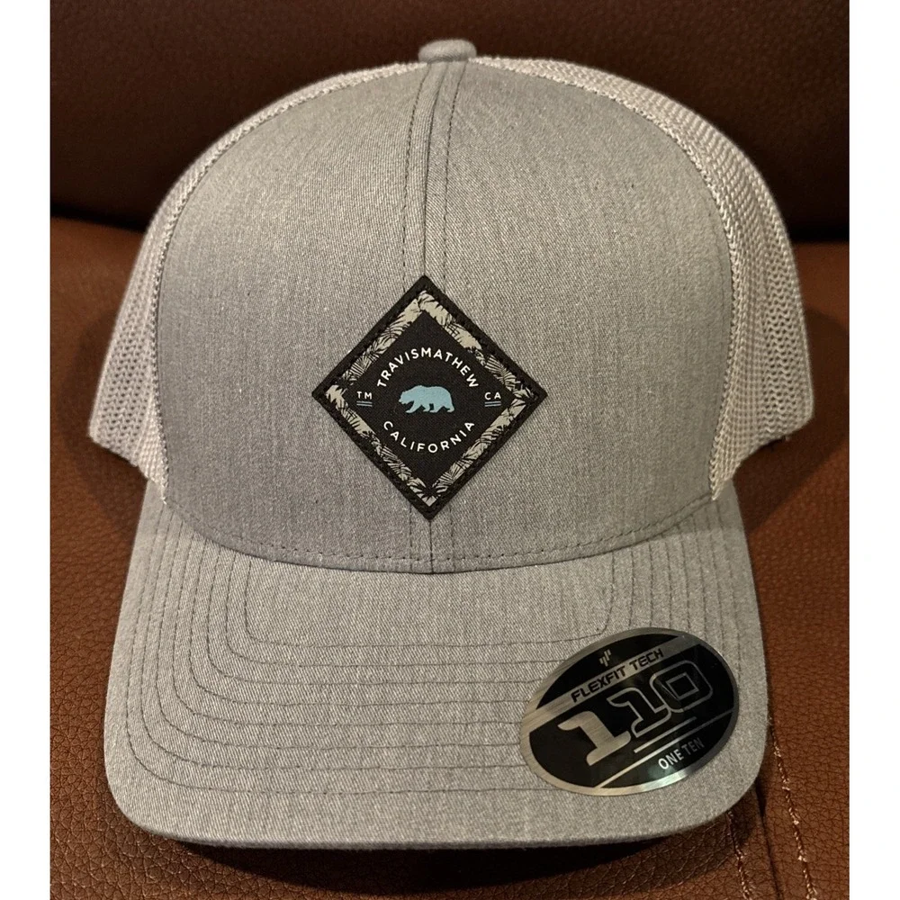 TravisMathew Adult June Lake Loop 2.0 California State Golf Hat Heather Gray NEW